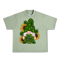 Oil Green st patricks day shamrock gnomes  sunflowers Urban Heavy Tee - RanaPortraitStore