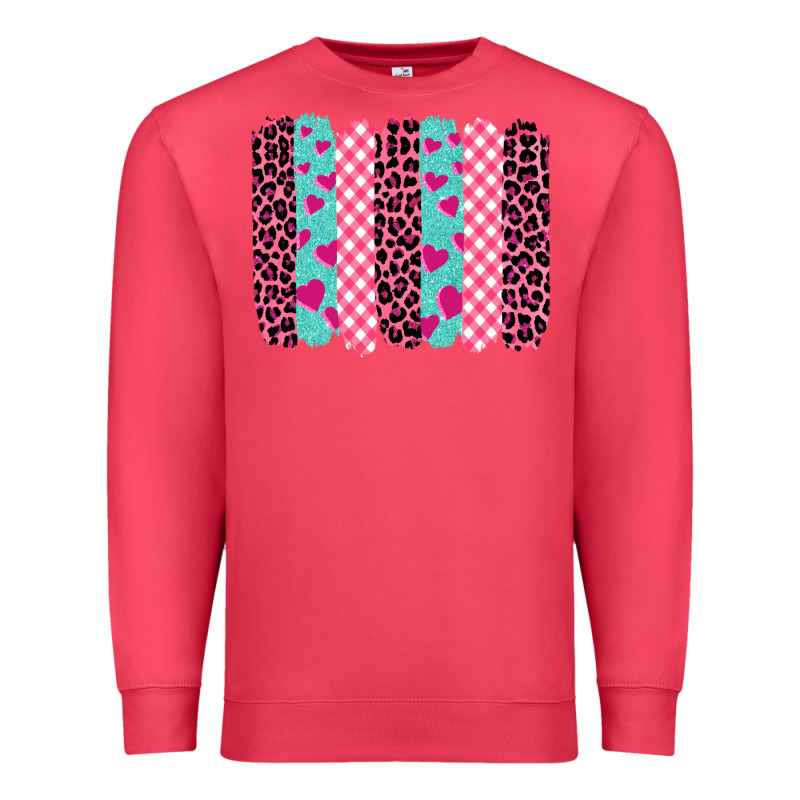 Valentine's Day Brushstrokes Premium Sweatshirt by BarkalooDesign | Teevron