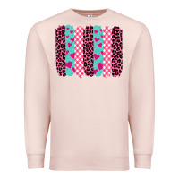 Pale Pink valentine's day brushstrokes Premium Sweatshirt - BarkalooDesign