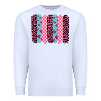 White valentine's day brushstrokes Premium Sweatshirt - BarkalooDesign
