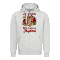 Dove Grey Christmas life is better with a german shepherd Zipper Hoodie - JahusDesignShop