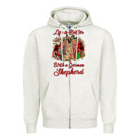 Oatmeal Heather Christmas life is better with a german shepherd Zipper Hoodie - JahusDesignShop