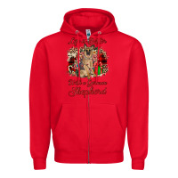 Red Christmas life is better with a german shepherd Zipper Hoodie - JahusDesignShop