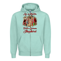 Seafoam Christmas life is better with a german shepherd Zipper Hoodie - JahusDesignShop