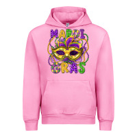 Fuchsia Pink mardi gras mask Urban Hoodie - LillyAllenDesigns