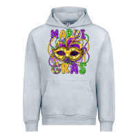 Heather Grey mardi gras mask Urban Hoodie - LillyAllenDesigns