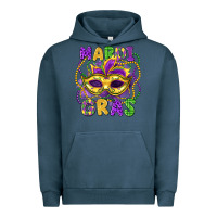 Pigment Midnight Navy mardi gras mask Urban Hoodie - LillyAllenDesigns