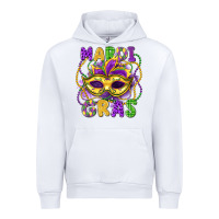 White mardi gras mask Urban Hoodie - LillyAllenDesigns