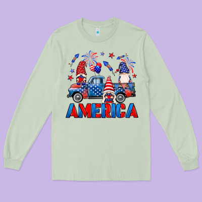 American Truck Gnomes Long Sleeve Tee Designed By Neo Western
