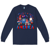 Navy American truck gnomes Long Sleeve Tee - Neo Western