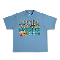 Pebble Blue special education crew Urban Heavy Tee - texasbilliewilder
