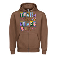 Chestnut teach your heart out Zipper Hoodie - AdoDesignShop