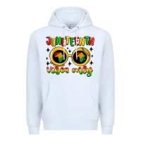 White juneteenth vibes only Premium Hoodie - MaliasSmallBusiness