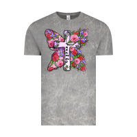 Cloud Rock faith butterfly cross Vintage Tee - Zillion Design Studio