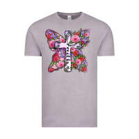 Vintage Zinc faith butterfly cross Vintage Tee - Zillion Design Studio
