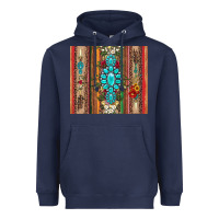 Navy gemstone flowers arrow with leopards and serape Heavyweight Hoodie - Artiststas
