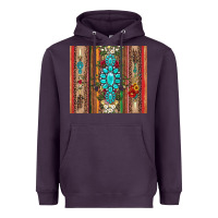 Plum gemstone flowers arrow with leopards and serape Heavyweight Hoodie - Artiststas