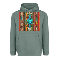 Sage gemstone flowers arrow with leopards and serape Heavyweight Hoodie - Artiststas