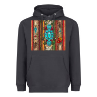 Smoke gemstone flowers arrow with leopards and serape Heavyweight Hoodie - Artiststas