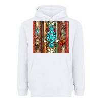 White gemstone flowers arrow with leopards and serape Heavyweight Hoodie - Artiststas