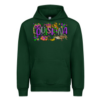 Forest Green louisiana mardi gras Urban Hoodie - LillyAllenDesigns