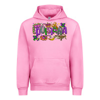 Fuchsia Pink louisiana mardi gras Urban Hoodie - LillyAllenDesigns