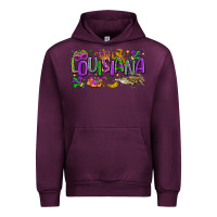Mauve Wine louisiana mardi gras Urban Hoodie - LillyAllenDesigns