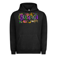 Pigment Black louisiana mardi gras Urban Hoodie - LillyAllenDesigns