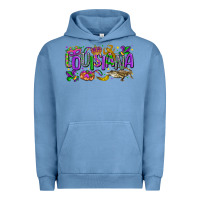 Pigment Pebble Blue louisiana mardi gras Urban Hoodie - LillyAllenDesigns