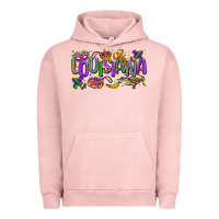 Pigment Salmon louisiana mardi gras Urban Hoodie - LillyAllenDesigns