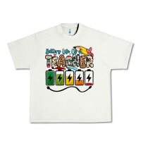 Pistachio battery life of a teacher Urban Heavy Tee - Zillion Design Studio