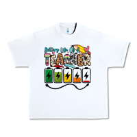White battery life of a teacher Urban Heavy Tee - Zillion Design Studio