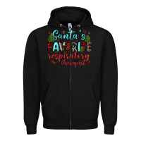 Black santa s favorite respiratory therapist Zipper Hoodie - JahusDesignShop