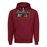 Burgundy santa s favorite respiratory therapist Zipper Hoodie - JahusDesignShop