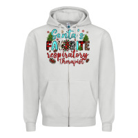 Dove Grey santa s favorite respiratory therapist Zipper Hoodie - JahusDesignShop