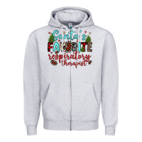 Heather Grey santa s favorite respiratory therapist Zipper Hoodie - JahusDesignShop