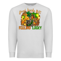 Dove Grey dead inside but feeling lucky Premium Sweatshirt - NancyCooperArtShop