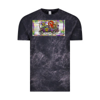 Cloud Black Mardi Gras Truck And Fleur De Lis Crawfish Vintage Tee - RanaPortraitStore