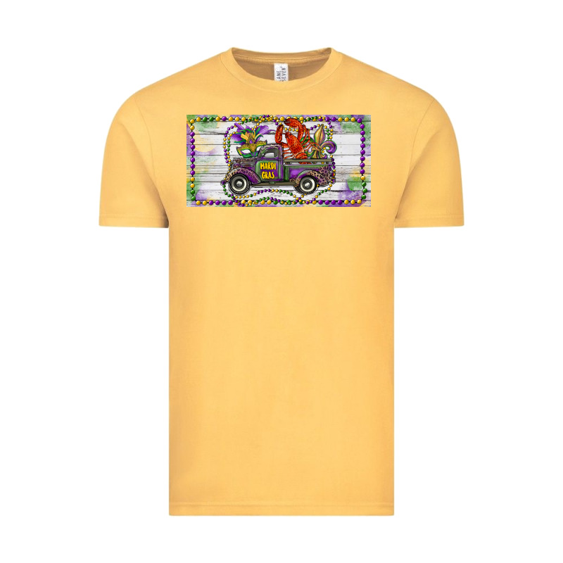 Mardi Gras Truck And Fleur De Lis Crawfish Vintage Tee by RanaPortraitStore | Teevron