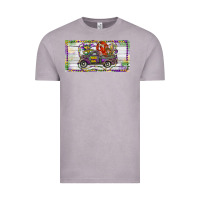 Vintage Zinc Mardi Gras Truck And Fleur De Lis Crawfish Vintage Tee - RanaPortraitStore