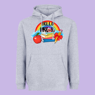 Back To School Hello Pre K Heavyweight Hoodie Designed By Adodesignshop