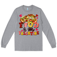 Heather Grey food is my valentine Long Sleeve Tee - FaDigitalArtStudio