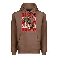 Chestnut howdy santa cowboy christmas Premium Hoodie - MaliasSmallBusiness