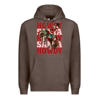 Coffee howdy santa cowboy christmas Premium Hoodie - MaliasSmallBusiness