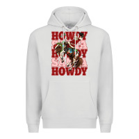 Dove Grey howdy santa cowboy christmas Premium Hoodie - MaliasSmallBusiness