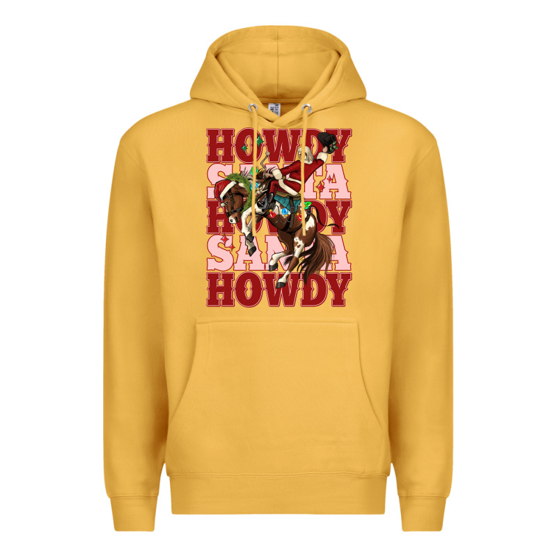 Howdy Santa Cowboy Christmas Premium Hoodie by MaliasSmallBusiness | Teevron