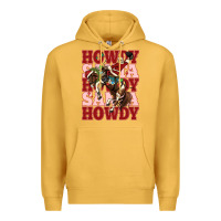 Mustard howdy santa cowboy christmas Premium Hoodie - MaliasSmallBusiness