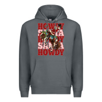 Rock howdy santa cowboy christmas Premium Hoodie - MaliasSmallBusiness