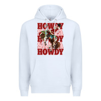 White howdy santa cowboy christmas Premium Hoodie - MaliasSmallBusiness