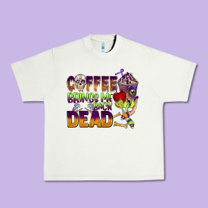 Coffee Brings Me Back Dead Urban Heavy Tee Designed By Barkaloodesign
